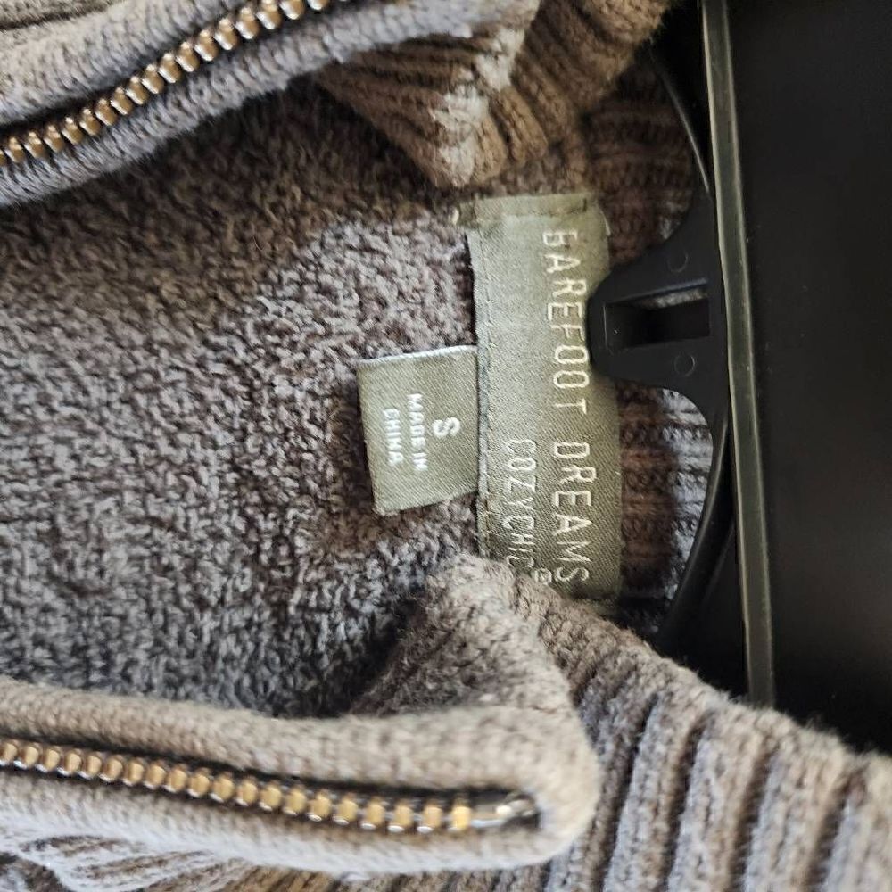Barefoot dreams cozychic shearling half zip pullover S - Picture 4 of 6